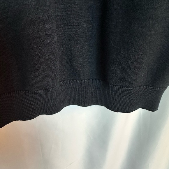 Clairborne Luxe Silk Blend Sweater in Black - Long Sleeves Modern Fit Size Large - Picture 3 of 6